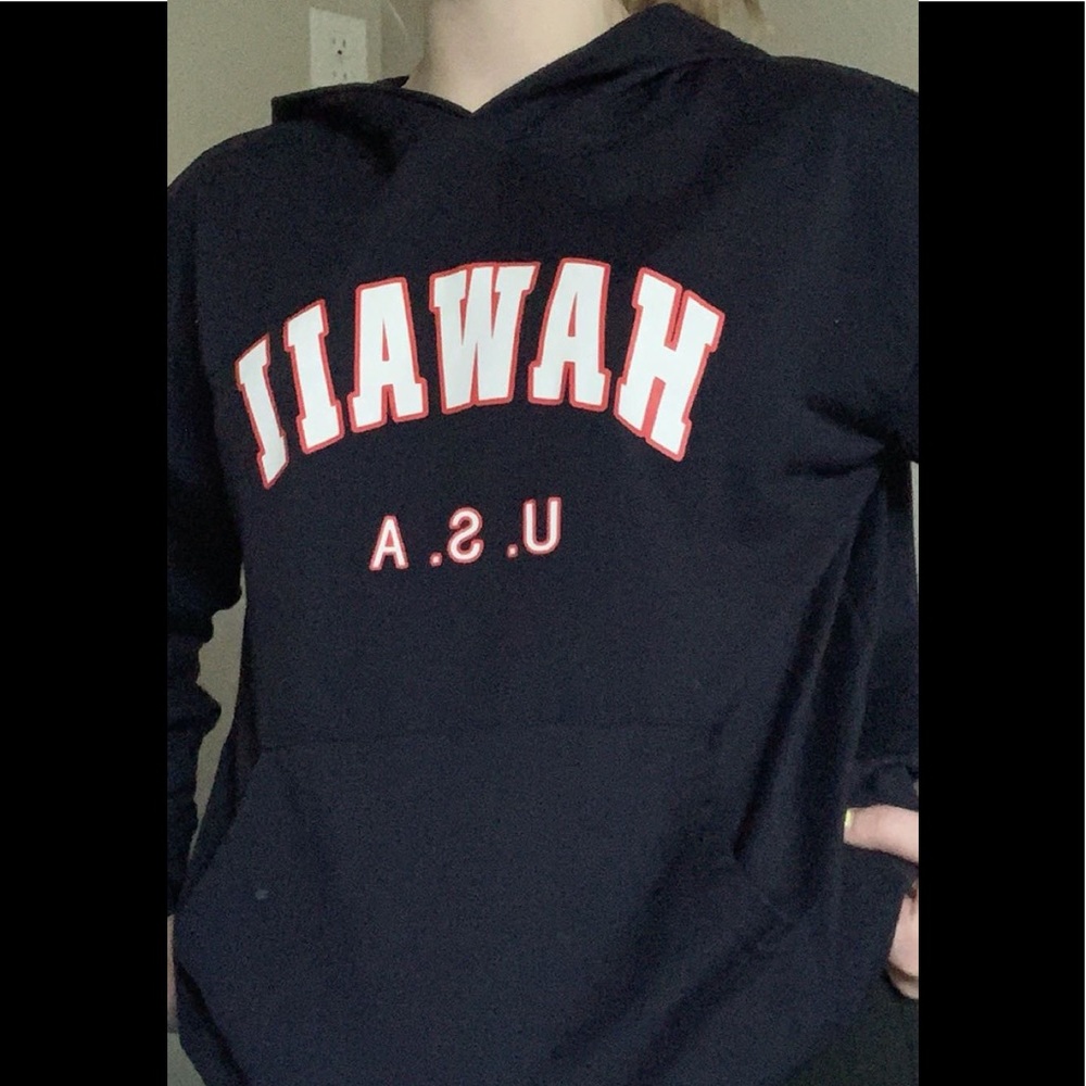 Navy blue Hawaii USA hoodie